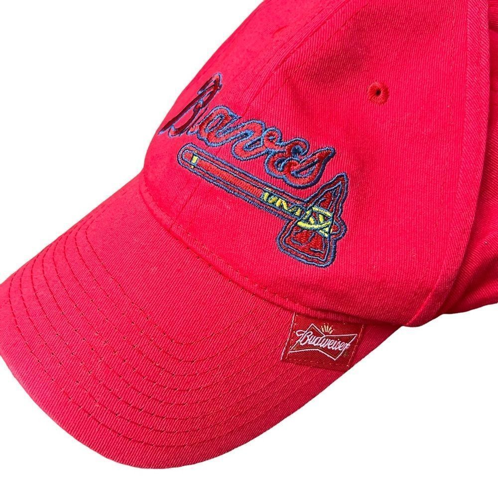 Atlanta Braves/Budweiser red baseball cap. Authentic merchandise. REREO RARE